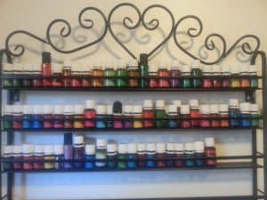 nail polish shelving holds Essential Oils perfectly