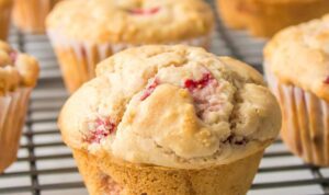 Image of delicious strawberry gluten free muffin