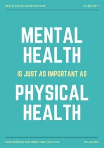 Don't let the Darkness win. Your mental health is as  important as your physical health