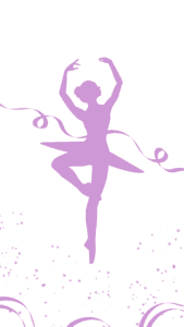 purple tiny ballet dancer shadow